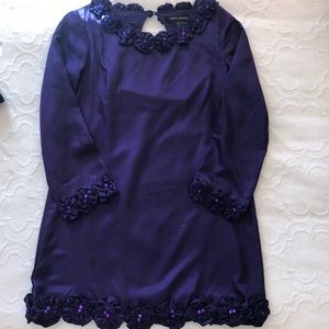 FRENCH CONNECTION Purple Silk Dress